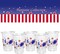 Party Essentials Soft Plastic 16-Ounce Printed Party Cups, Patriotic Stars